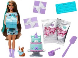 Mattel Barbie Party Unboxed lalka z serii: Urodziny + pies corgi