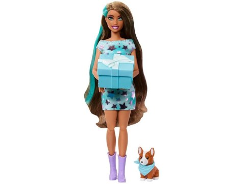 Mattel Barbie Party Unboxed lalka z serii: Urodziny + pies corgi