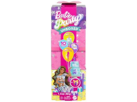 Mattel Barbie Party Unboxed lalka z serii: Urodziny + pies corgi