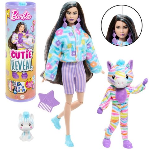 Mattel Barbie lalka Cutie Reveal Słodkie marzenia ZEBRA + akcesoria