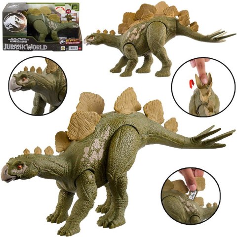 Mattel Jurassic World Dinozaur Hesperosaurus dziki ryk ruchome ele