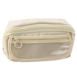 Piórnik Przybornik Szkolny Rozkładany Pojemny Kremowy Beżowy 20x10cm