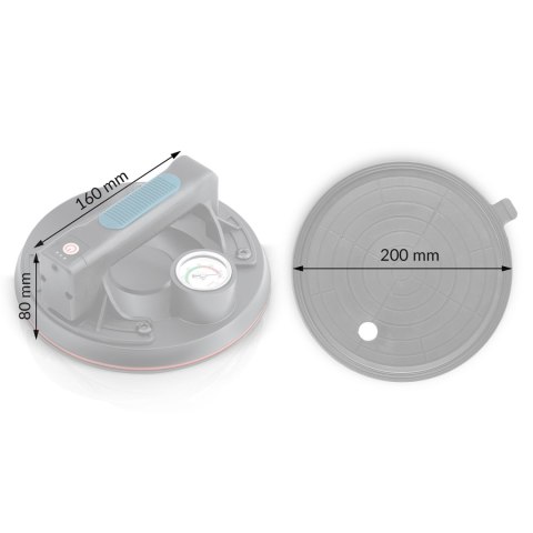 Przyssawka do płytek próżniowa elektryczna do 200 kg Humberg HM-162