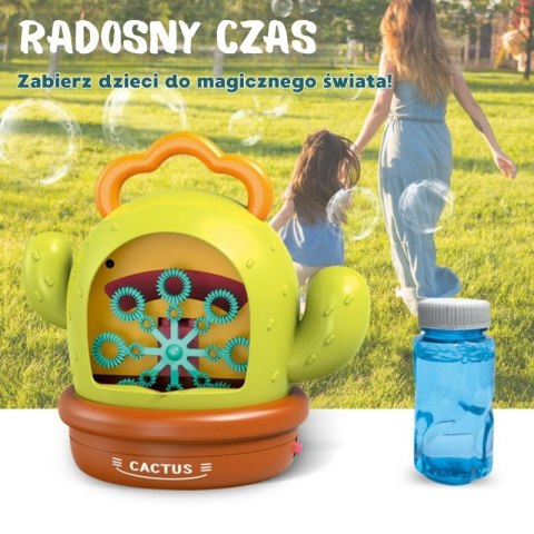 WOOPIE Kaktusowa Elektryczna Maszyna Do Bąbelków Efekty Dźwiękowe i Świetlne