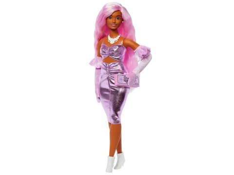 Mattel Barbie Deluxe Style różowa lalka modowa w sukience ZA6030