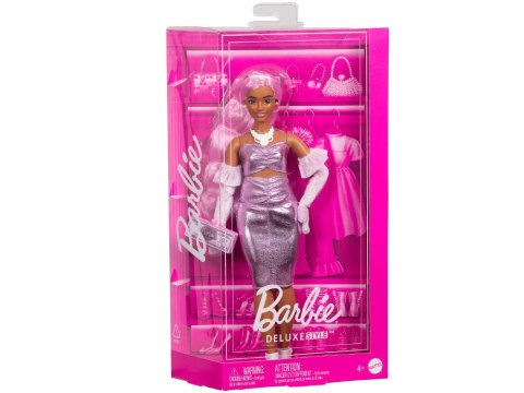 Mattel Barbie Deluxe Style różowa lalka modowa w sukience ZA6030