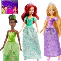 Mattel Disney Princess Zestaw 3 lalek: Ariel + Tiana + Roszpunka