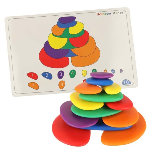 Kamyki kreatywne kolorowe układanka montessori