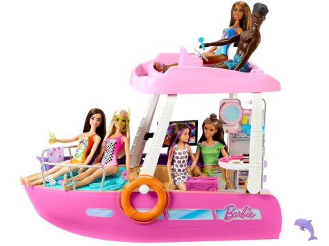 Mattel Barbie Motorówka dla lalek z TRANSFORMACJA WNĘTRZ + akcesoria