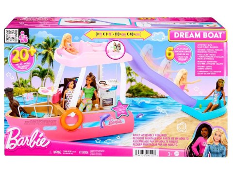 Mattel Barbie Motorówka dla lalek z TRANSFORMACJA WNĘTRZ + akcesoria