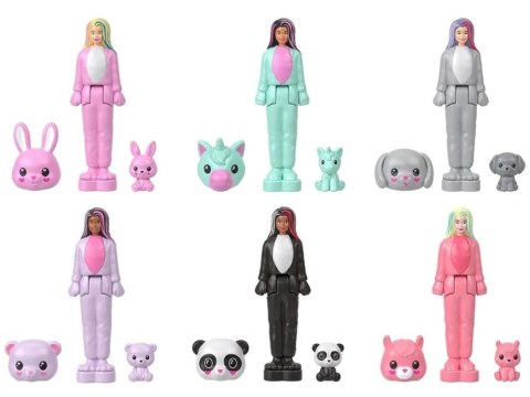 Mattel Mini Barbie Land Cutie Reveal Lalka niespodzianka w kostiumie