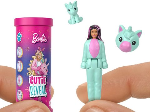 Mattel Mini Barbie Land Cutie Reveal Lalka niespodzianka w kostiumie