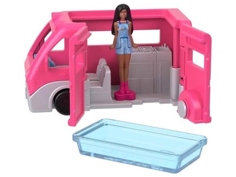 Mattel Mini Barbie Land Lalka turystka + autko kamper C