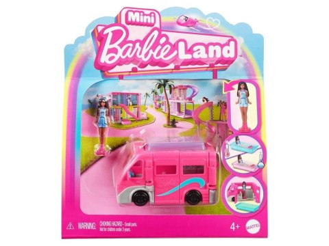 Mattel Mini Barbie Land Lalka turystka + autko kamper C