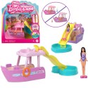 Mattel Mini Barbie Land Lalka wakacyjna + jacht ze zjeżdżalnią B