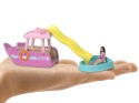 Mattel Mini Barbie Land Lalka wakacyjna + jacht ze zjeżdżalnią B