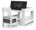 Milly Mally Zestaw mebli - Stolik i dwa krzesełka Sven Plus White