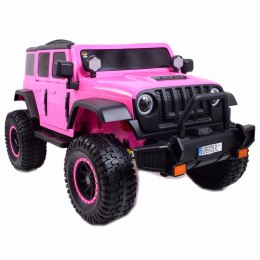 OLBRZYMI JEEP NA AKUMULATOR SPEED, SUPER RÓŻ, MIĘKKIE KOŁA, SIEDZENIE, APLIKACJA/DLS-X15A