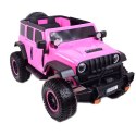 OLBRZYMI JEEP NA AKUMULATOR SPEED, SUPER RÓŻ, MIĘKKIE KOŁA, SIEDZENIE, APLIKACJA/DLS-X15A