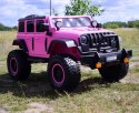 OLBRZYMI JEEP NA AKUMULATOR SPEED, SUPER RÓŻ, MIĘKKIE KOŁA, SIEDZENIE, APLIKACJA/DLS-X15A