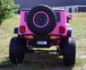 OLBRZYMI JEEP NA AKUMULATOR SPEED, SUPER RÓŻ, MIĘKKIE KOŁA, SIEDZENIE, APLIKACJA/DLS-X15A
