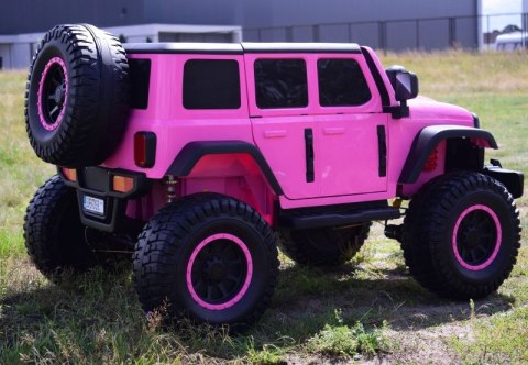 OLBRZYMI JEEP NA AKUMULATOR SPEED, SUPER RÓŻ, MIĘKKIE KOŁA, SIEDZENIE, APLIKACJA/DLS-X15A