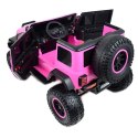 OLBRZYMI JEEP NA AKUMULATOR SPEED, SUPER RÓŻ, MIĘKKIE KOŁA, SIEDZENIE, APLIKACJA/DLS-X15A
