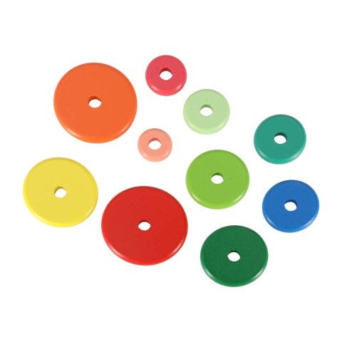 Piramida drewniana z podstawą wieża sorter tęczowa