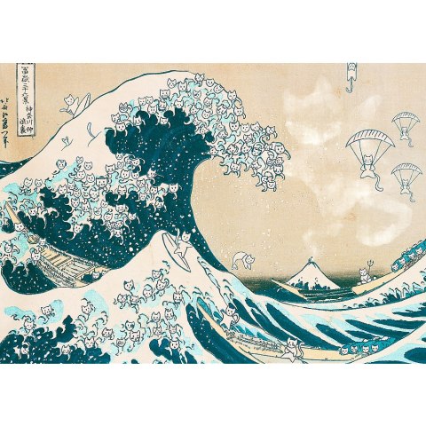 Puzzle - 500 - Wielka kocia fala FSC Mix 70%