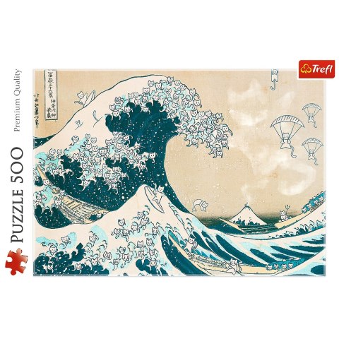 Puzzle - 500 - Wielka kocia fala FSC Mix 70%