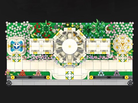 Klocki Neoklasyczny OGRÓD BOTANICZNY z efektami świetlnymi 2397ele