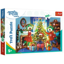 Puzzle - 100 - XMAS Zimowe Trefliki - KAZSTUDIO SA The Treflik Family