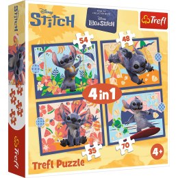 Puzzle - 4w1 - Wakacje na Hawajach - Disney Stitch The Movie