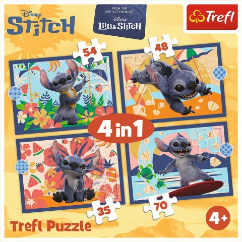 Puzzle - 4w1 - Wakacje na Hawajach - Disney Stitch The Movie