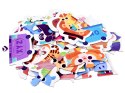 Puzzle edukacyjne Pociąg ze zwierzątkami do nauki alfabetu 40-ele