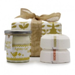 Zestaw prezentowy - świeca fresh citrus + kule cle