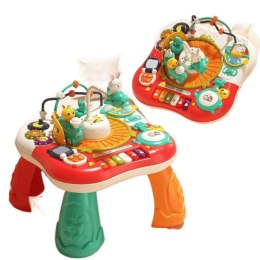 Stolik Edukacyjny Interaktywny Panel Muzyczny Pianinko 2w1 Czerwony