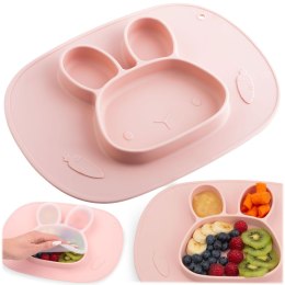 Talerzyk dla dzieci silikonowy do karmienia Królik Ricokids