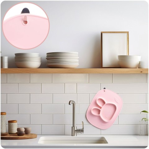 Talerzyk dla dzieci silikonowy do karmienia Królik Ricokids