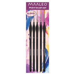 Pędzle do malowania 5 szt.z podstawką Maaleo 26119