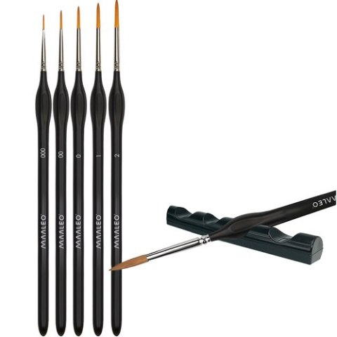 Pędzle do malowania 5 szt.z podstawką Maaleo 26119
