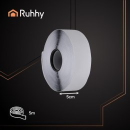 Taśma-rzep samoprzylepny 5mx5cm czarny Ruhhy 25806