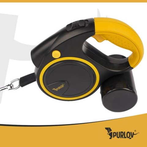 Smycz automatyczna z latarką 5m Purlov 25965