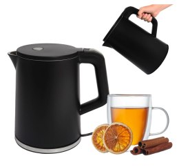 Czajnik elektryczny bezprzewodowy turystyczny 1500 W 1.2 l obrotowy czarny