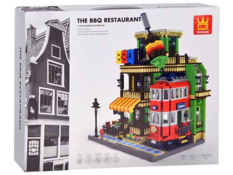 Klocki SERIA Świat-architektura stylu RESTAURACJA BBQ Paryż 1922ele