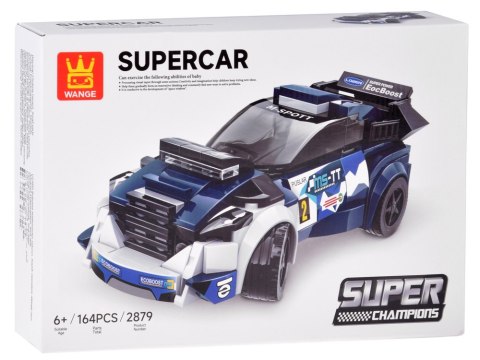 Klocki techniczne Sportowe auto GRANATOWE 164-elementy + naklejki