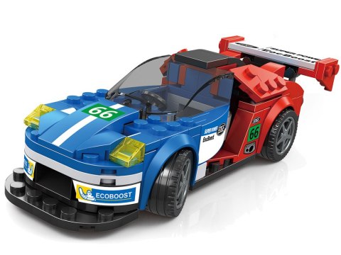 Klocki techniczne Sportowe auto NIEBIESKO-CZERWONE 138-elementów