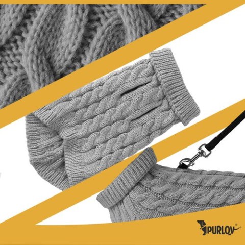 Ubranko dla psa/kota roz. M szare Purlov 26217