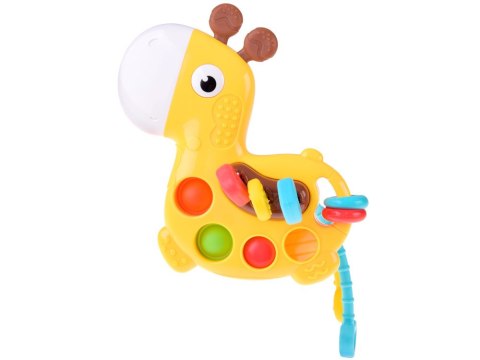Zabawka sensoryczna 3w1 ŻYRAFA - przesuwanie przeciąganie pop it