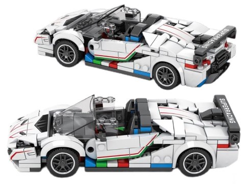 Klocki techniczne Supersportowe auto BIAŁY KABRIOLET spojler 348-ele